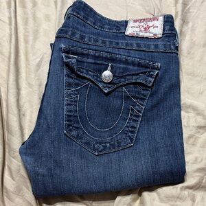 True Religion Women's Dark Blue Boot Cut Jeans